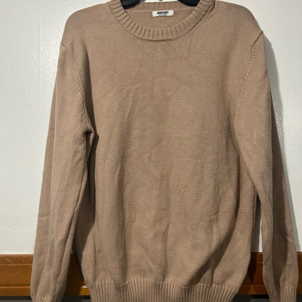 Men's Crewneck Sweater - Taupe Beige